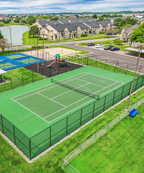 Tennis courts at Lakeside Terraces in Sterling Heights, Michigan