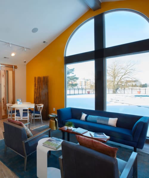 Resident lounge at Lakeside Terraces in Sterling Heights, Michigan