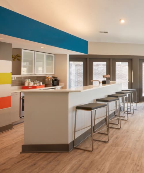Kitchen in the community center at Lakeside Terraces in Sterling Heights, Michigan