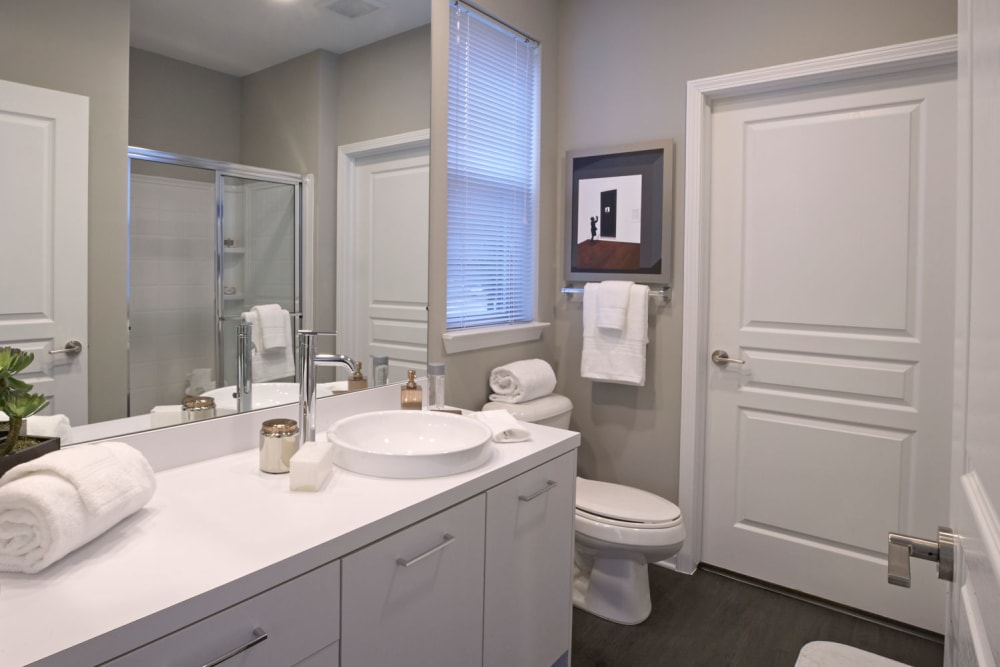 Bathroom at Lakeside Terraces in Sterling Heights, Michigan