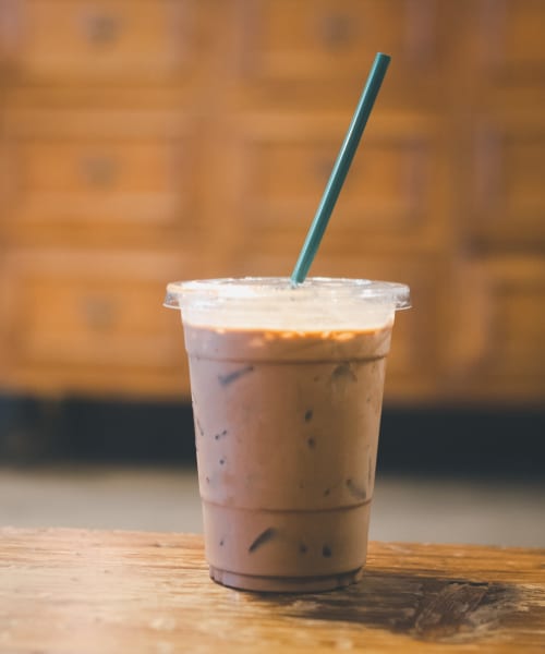 Iced coffee from a cafe near Lakeside Terraces in Sterling Heights, Michigan