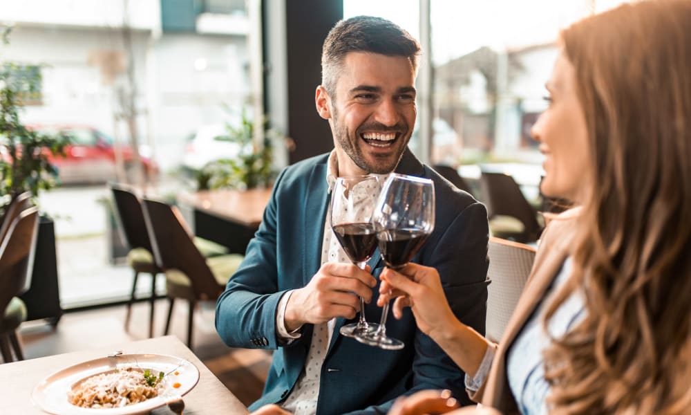 Couple out on a date near Lakeside Terraces in Sterling Heights, Michigan