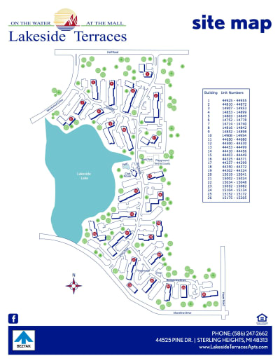 Lakeside Terraces Site Map